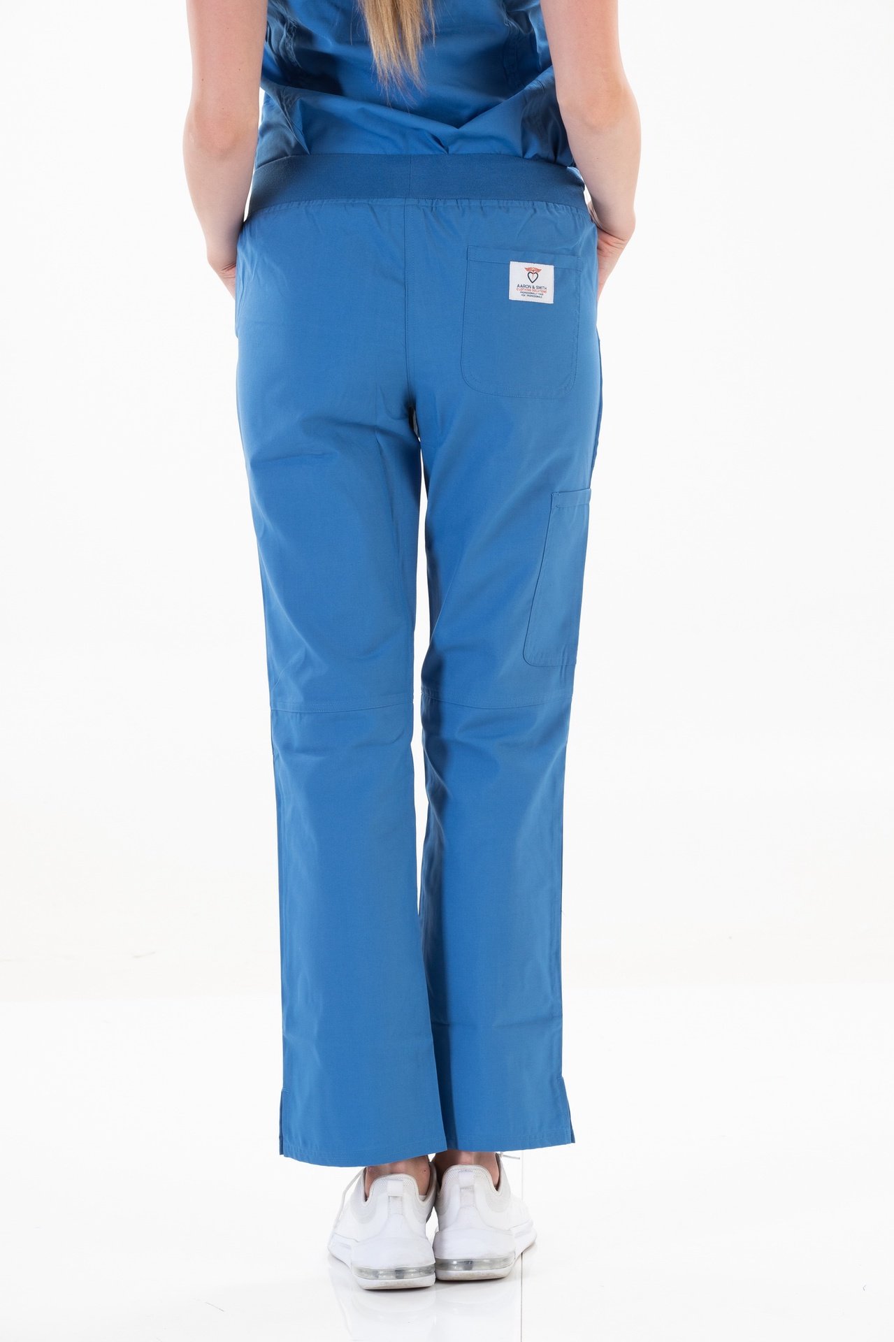 Women'S Scrub Pants Australia Mid Rise High Straight Sky Blue